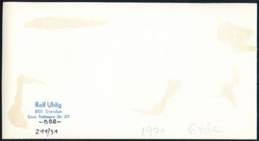 1971 Rolf Uhlig (Németország, Drezda) fotóművész pecsétjével jelzett, vintage fotóművészeti alkotás,...