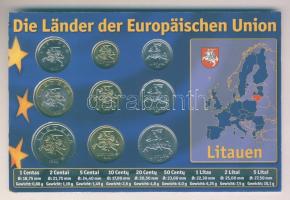Litvánia 1991-2001. 1c-5L 9klf db, kereskedői szettben T:1