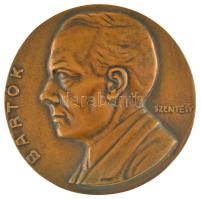 Szentesy Hiesz Géza (1896-1975) ~1950-1960. Bartók öntött, egyoldalas bronz plakett (102mm) T:AU