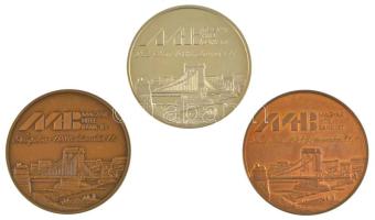 DN "Gróf Széchenyi István / MHB Magyar Hitelbank Rt" (2xklf) bronz és jelzett Ag emlékérem...