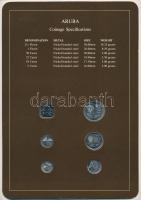Aruba 1986. 5c-2 1/2Fl (6xklf), "Coin Sets of All Nations" forgalmi szett felbélyegzett ka...
