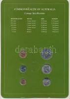 Ausztrália 1982-1984. 1c-50c (6xklf), "Coin Sets of All Nations" forgalmi szett felbélyegz...
