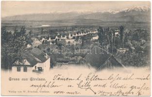 1909 Fenyőfalva, Gierelsau, Girelsau, Giresa, Brad, Bradu; látkép. W. Prischak kiadása / general view