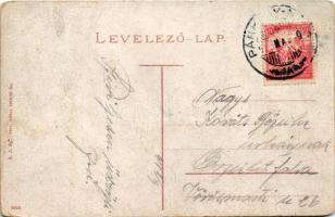 1918 Párkánynána, Párkány-Nána, Parkan, Stúrovo; Pályaudvar, vasútállomás, vonat, gőzmozdony / railw...