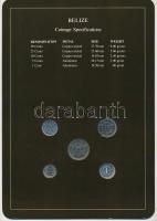 Belize 1979-1987. 1c-50c (5xklf), "Coin Sets of All Nations" forgalmi szett felbélyegzett ...