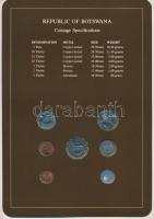 Botswana 1981-1984. 1t - 1P (7xklf), "Coin Sets of All Nations" forgalmi szett felbélyegze...