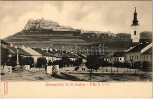 Szepesváralja, Spisské Podhradie; Tér és templom, vár / Platz und Kirche / Spissky hrad / square, church, castle