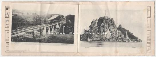 1905 Pozsony, Pressburg, Bratislava; 10-lapos füzet a környékbeli településekkel és reklámokkal: Det...