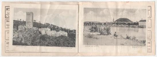 1905 Pozsony, Pressburg, Bratislava; 10-lapos füzet a környékbeli településekkel és reklámokkal: Det...