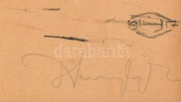 Haranghy Jenő (1894-1951): Jelenet. Litográfia, papír, jelezve jobbra lent, apró lapszéli sérülésekk...