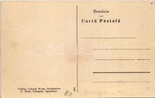 Homoródfürdő, Homoród-fürdő, Baile Homorod; Zufahrtsstrasse samt Schwefelquellen im Vordergrunde, Ba...