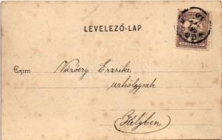 1901 Trencsén, Trencín; vár. Szold Henrik kiadása / castle + titkosírás / cryptography (EK)