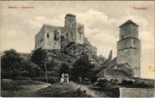 Trencsén, Trencín; várrom. Weisz Náthán kiadása / Burgruine / castle (fl)