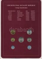 Csehszlovákia 1978-1983. 5h-5K (7xklf), "Coin Sets of All Nations" forgalmi szett felbélye...