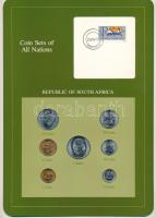Dél-Afrika 1985-1986. 1c-1R (7xklf), Coin Sets of All Nations forgalmi szett felbélyegzett kartonlapon T:UNC South Africa 1985-1986. 1 Cent - 1 Rand (7xdiff) Coin Sets of All Nations coin set on cardboard with stamp C:UNC