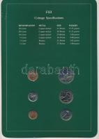Fidzsi 1981-1982. 1c-50c (6xklf), "Coin Sets of All Nations" forgalmi szett felbélyegzett ...