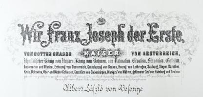 1915 Altábornagyi kinevezés oklevele, Ferenc József császár és Alexander von Krobatin (1849-1933) ha...