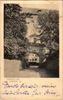 1912 Vöröskő, Cerveny Kamen (Cseszte, Castá); Vöröskő vára / Schloss Bibersburg / Hrad Cerveny Kamen / castle (fl)