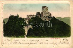 1905 Zboró, Zborov; Zborói várrom. Eschwig Ede F. kiadása. Hajts Kornél felvétele / Zborovsky hrad / castle ruins