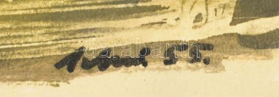 Heinrich Schwarz (1903-1977): Antilop, 1955. Olaj, papír. Jelezve jobbra lent. Hátoldalán autográf f...