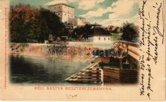 1903 Besztercebánya, Banská Bystrica; régi bástya. Ivánszky Elek kiadása / old bastion tower (kis szakadások / small tears)