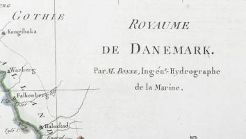 Bonne, Rigobert: Royaume de Danemark. Dánia. Rézmetszetű térkép. 1780, Paris. 350x230 mm / Engraved ...