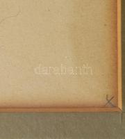 Bihari Sándor (1855-1906): "Bizsu" cigány vázlata. Ceruza, papír. Jelzés nélkül. Hátoldalá...