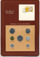 Fülöp-szigetek 1983-1984. 1s-2P (7xklf), Coin Sets of All Nations forgalmi szett felbélyegzett kartonlapon T:UNC kis patina Philippines 1983-1984. 1 Sentimo - 2 Piso (7xdiff) Coin Sets of All Nations coin set on cardboard with stamp C:UNC small patina