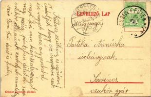 1914 Fülek, Filakovo; Fő utca, Városháza, Ellner Árpád üzlete. Krämer Jeremiás kiadása / main street...