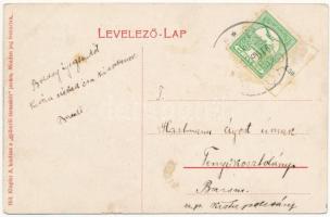 1910 Gyömrő, Március 15. népünnepély Gyömrőn, az Erzsébet lak előtt zajlik a Kossuth Lajos szobor le...