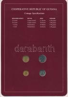 Guyana 1982-1985. 1c-25c (4xklf), "Coin Sets of All Nations" forgalmi szett felbélyegzett ...