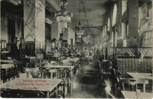 1911 Budapest XIV. Riviera kávéház belső. Aréna út 19. (ma Dózsa György út) (EK)
