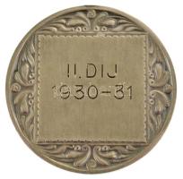 1931. "Magyar Labdarúgók Szövetsége" kétoldalas, jelzett Ag díjérem, hátoldalán "II. ...