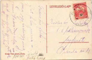 1917 Árpás (Sopron), Rába híd, Kápolna tér, Római katolikus templom, Teke József vendéglője és saját...