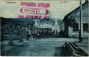 1914 Tatabánya, II. Akna a bányában, iparvasút