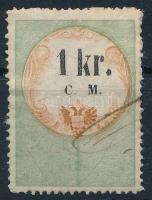 1kr C.M. okmánybélyeg