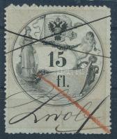 1863 15Ft okmánybélyeg