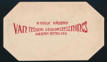 "A mely házban van tengeri sósborszesz nincs abban betegség. A Czurda Vilmos-féle tengeri sósva...