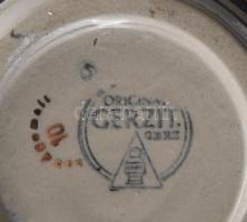 Original Gerzit "Wimbledon 1977" söröskorsó, színes mázakkal festett oldalán az adott évbe...