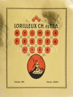 Lorilleux Ch. és Társa Rt. Nyomdafestékgyár mintakönyve. Színkatalógus. Spirálkötéses, az elülső bor...