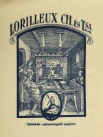 Lorilleux Ch. és Társa Rt. Nyomdafestékgyár mintakönyve. Színkatalógus. Spirálkötéses, az elülső bor...