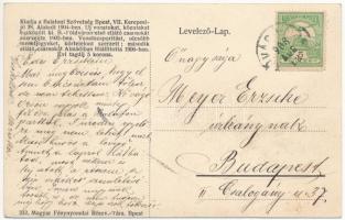 1908 Révfülöp, hajókikötő, gőzhajó. Balatoni Szövetség kiadása