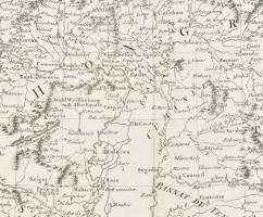 Royaume de Hongrie et pays adjacents - Magyrország és a kapcsolódó területek térképe. Rigobert Bonne...