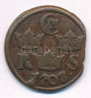 Svédország 1708. 1/6ö Cu "XII. Károly" T:F ph.
Sweden 1708. 1/6 Öre Cu "Karl XII&quo...