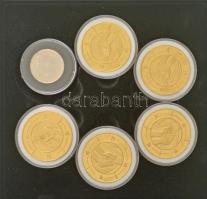 2017. 50Ft Cu-Ni "FINA Vizes Világbajnokság" + 5db fém emlékérem multicolor rátéttel a viz...