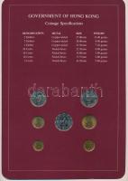 Hongkong 1979-1982. 5c-5D (7xklf), "Coin Sets of All Nations" forgalmi szett felbélyegzett...
