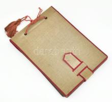 Olvashatatlan jelzéssel: 13 db db grafika (karikatúrák, stb.), albumlapokra rajzolva. Kréta, karton....