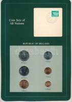 Írország 1980-1982. 1/2p-50p (6xklf), Coin Sets of All Nations forgalmi szett felbélyegzett kartonlapon T:UNC  Ireland 1980-1982. 1/2 Penny - 50 Pence (6xdiff) Coin Sets of All Nations coin set on cardboard with stamp C:UNC