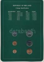 Írország 1980-1982. 1/2p-50p (6xklf), "Coin Sets of All Nations" forgalmi szett felbélyegz...
