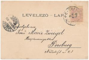 1899 (Vorläufer) Gyanafalva, Jennersdorf; vasútállomás. Phot. Atelier Betty, Verlag L. Kögl / Bahnst...